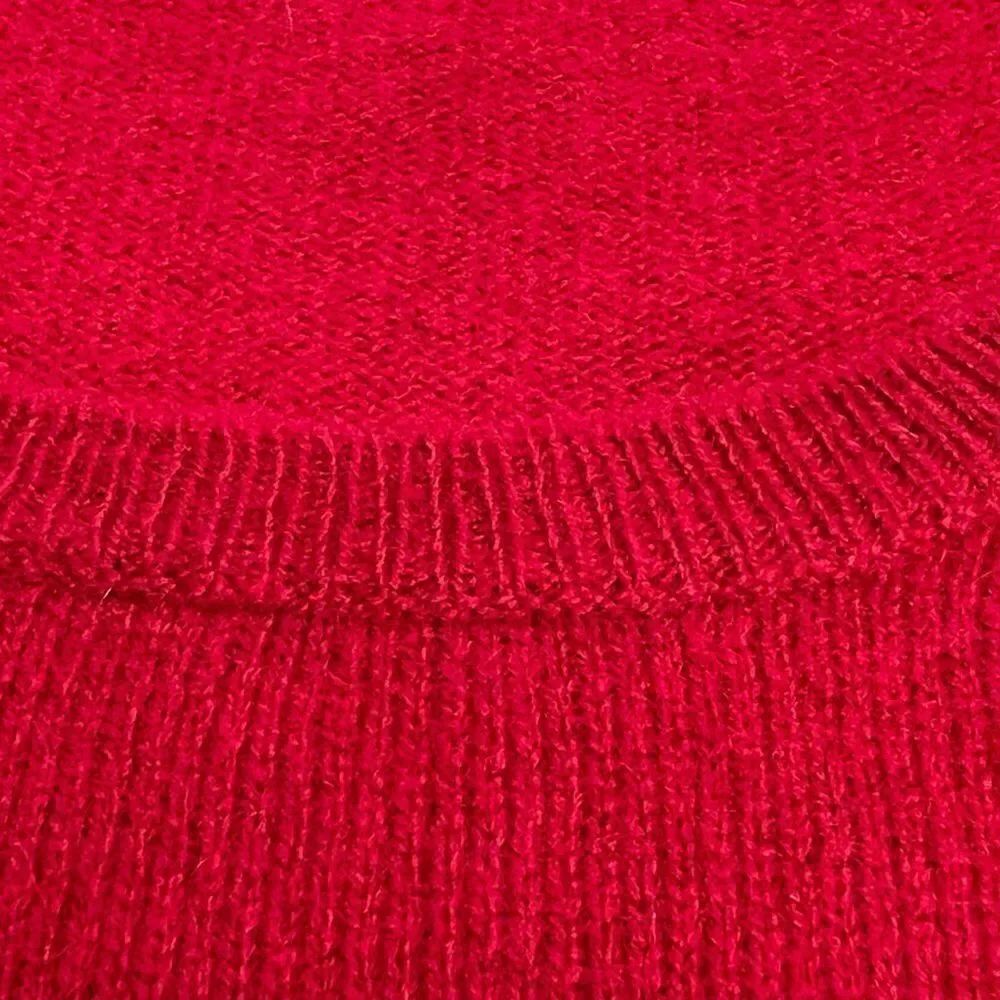 InCashmere red scoop neck 3/4 sleeve cashmere sweater size L - Picture 14 of 15